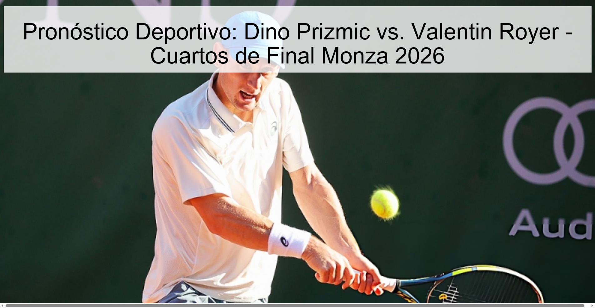 Pronóstico Deportivo: Dino Prizmic vs. Valentin Royer - Cuartos de Final Monza 2026