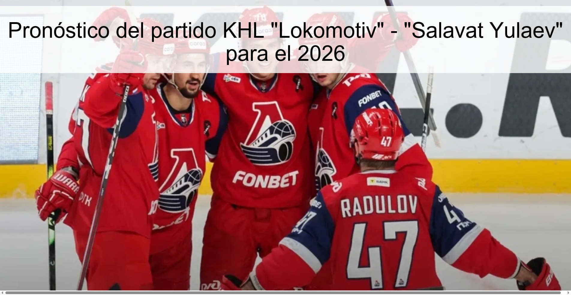 Pronóstico del partido KHL 