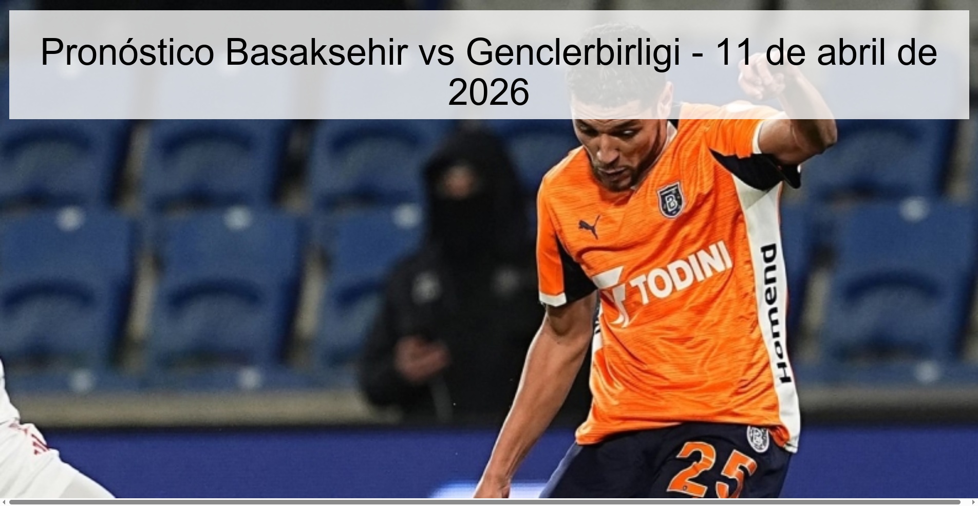 Pronóstico Basaksehir vs Genclerbirligi - 11 de abril de 2026
