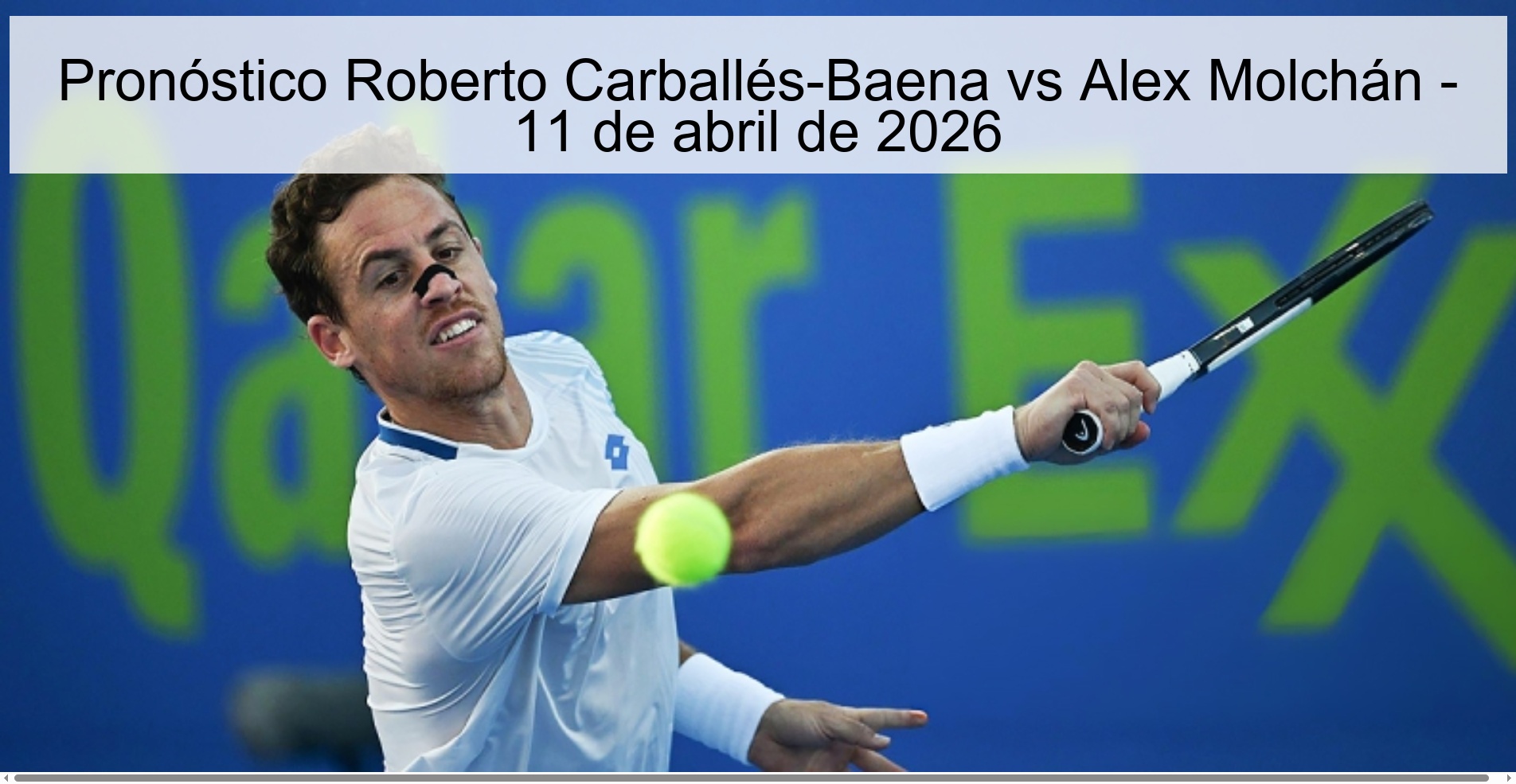 Pronóstico Roberto Carballés-Baena vs Alex Molchán - 11 de abril de 2026