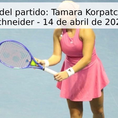 Pronóstico del partido: Tamara Korpatch vs. Diana Schneider – 14 de abril de 2026