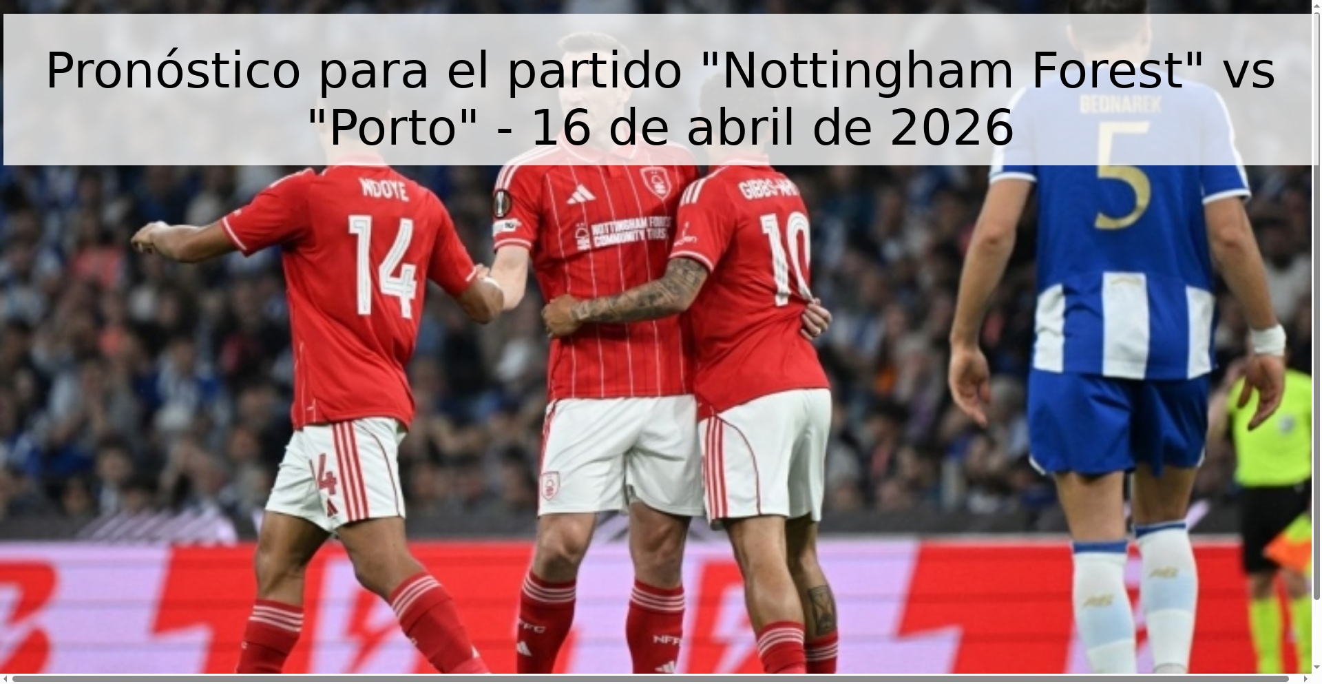 Pronóstico para el partido 