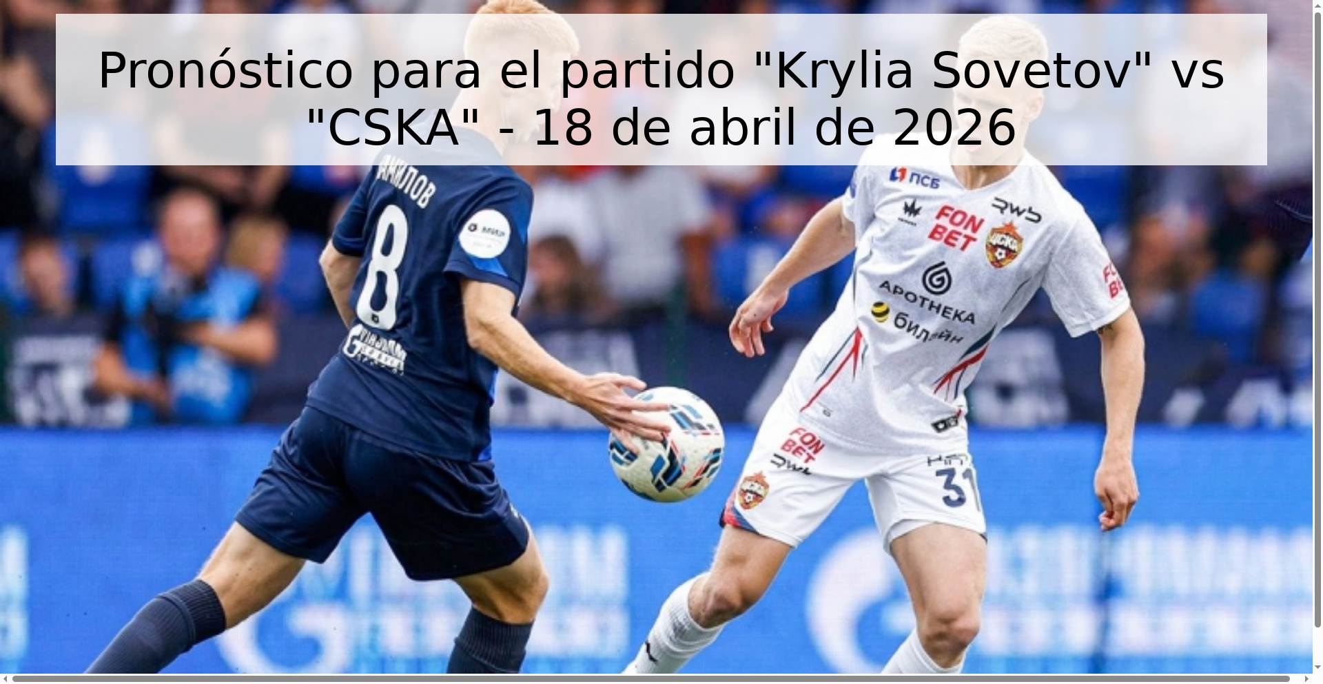 Pronóstico para el partido Pronóstico para el partido