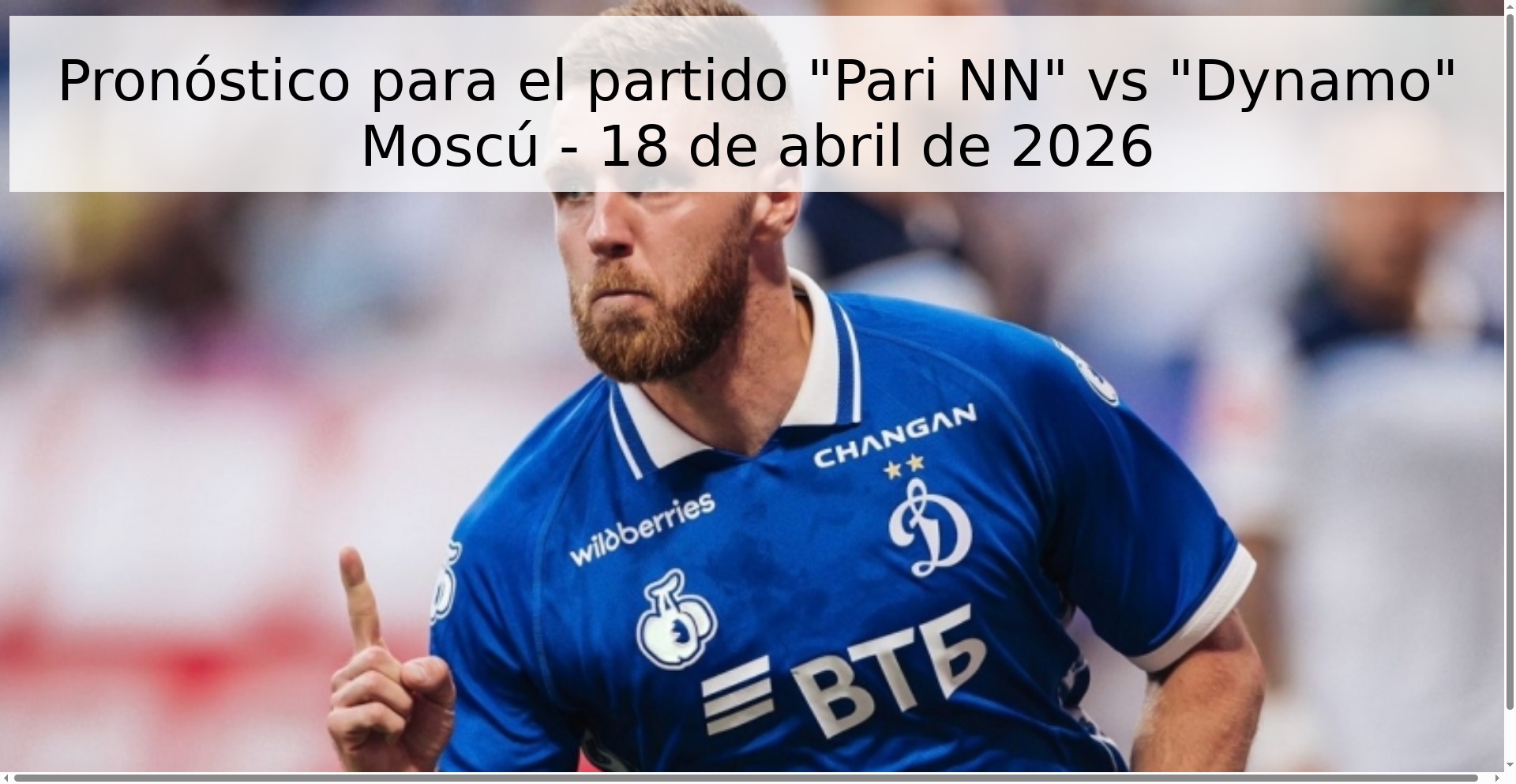 Pronóstico para el partido 