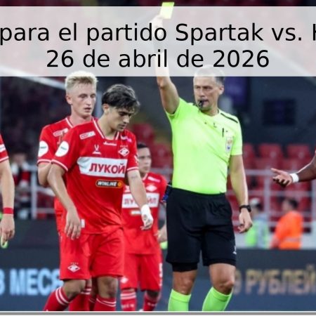 Pronóstico para el partido Spartak vs. Krasnodar – 26 de abril de 2026