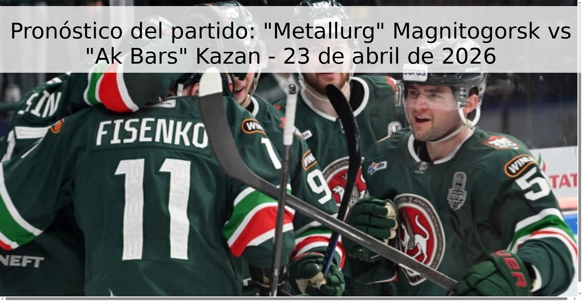 Pronóstico del partido: 