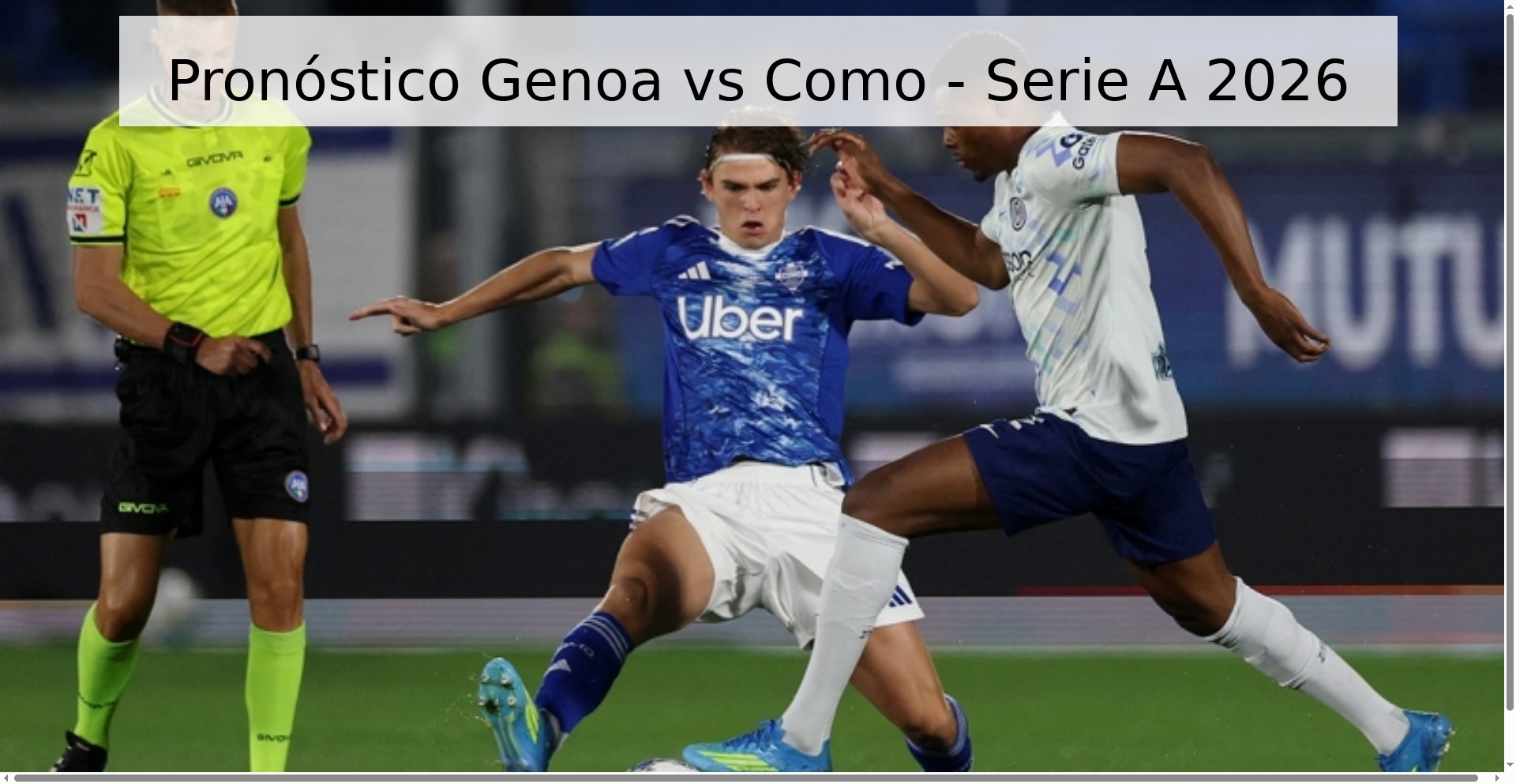 Pronóstico Genoa vs Como - Serie A 2026
