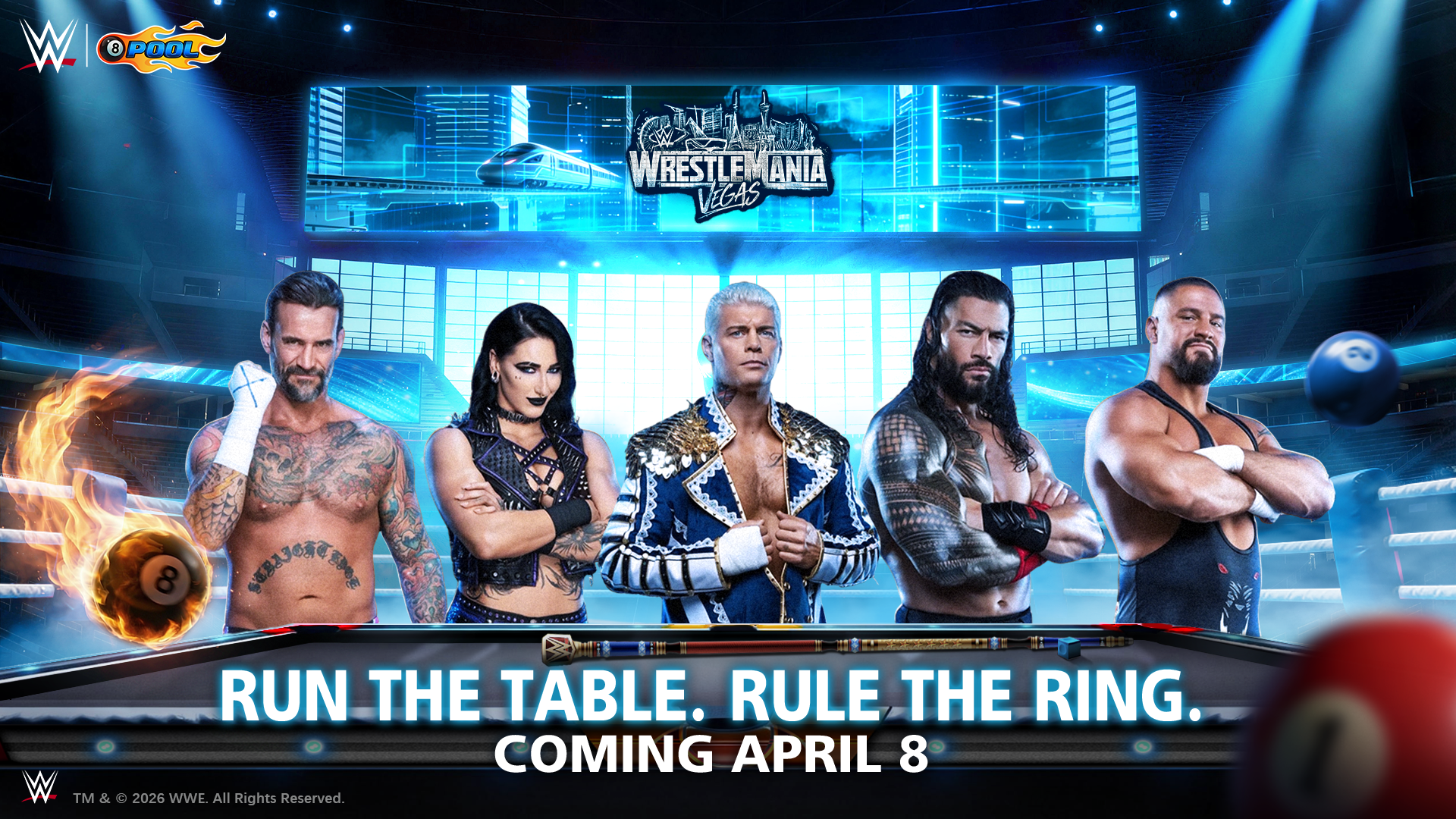 ¡El Ring se Traslada a la Mesa de Billar! WWE y 8 Ball Pool Unen Fuerzas en un Evento Único