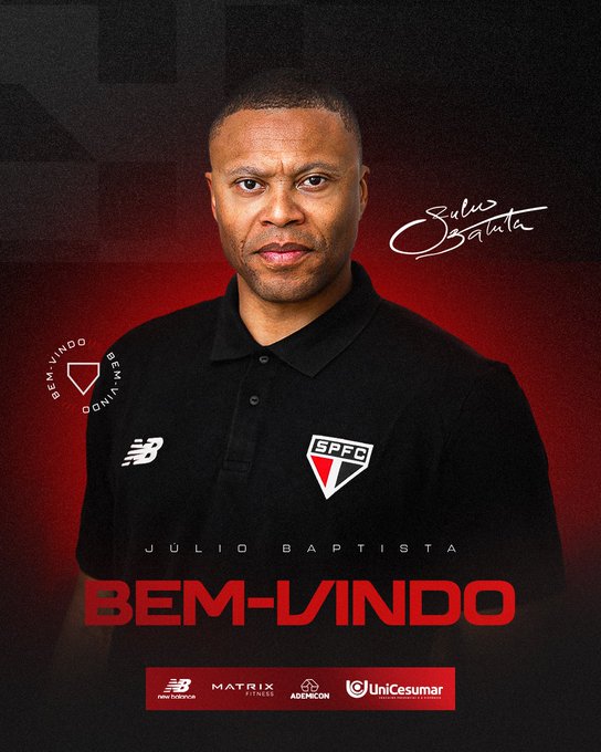Júlio Baptista regresa a casa: nuevo director técnico del São Paulo sub-20 Júlio Baptista regresa a casa: nuevo director técnico del São Paulo sub-20