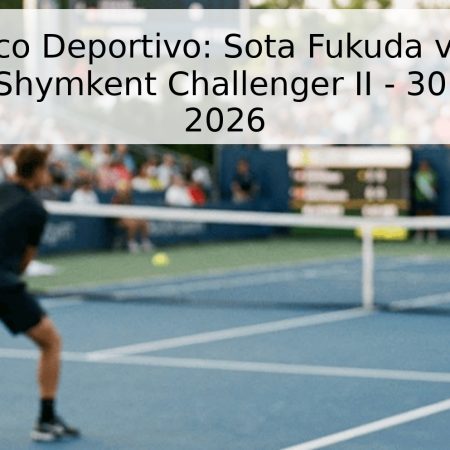 Pronóstico Deportivo: Sota Fukuda vs. Admir Kalender – Shymkent Challenger II – 30 de Abril de 2026