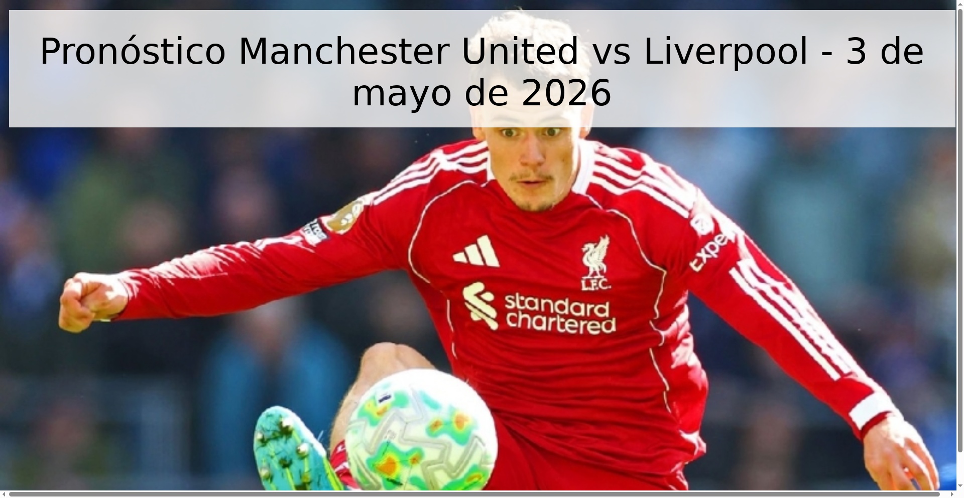 Pronóstico Manchester United vs Liverpool - 3 de mayo de 2026