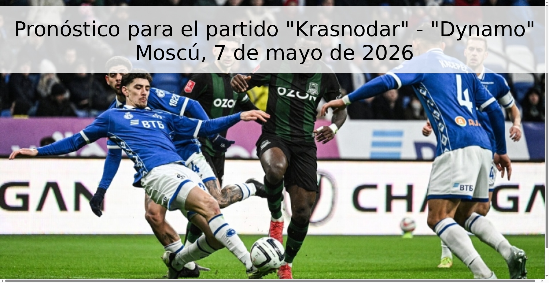 Pronóstico para el partido Pronóstico para el partido