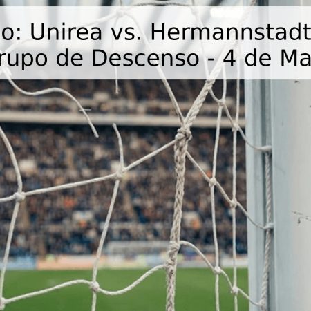 Pronóstico: Unirea vs. Hermannstadt – 1ª Liga Rumana, Grupo de Descenso – 4 de Mayo de 2026
