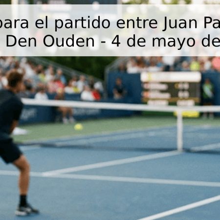 Pronóstico para el partido entre Juan Pablo Ficovich y Guy Den Ouden – 4 de mayo de 2026